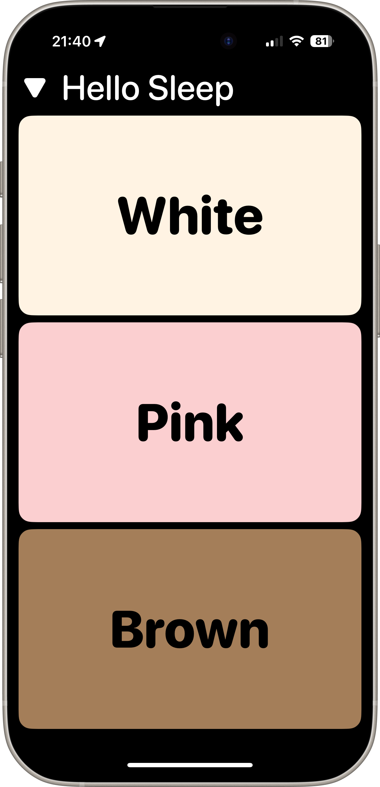 Hello Sleep App Screenshot